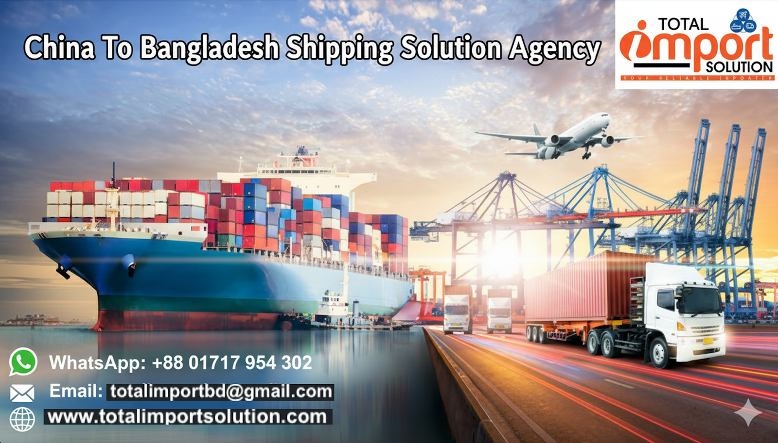 China To Bangladesh shipping solution Agency
