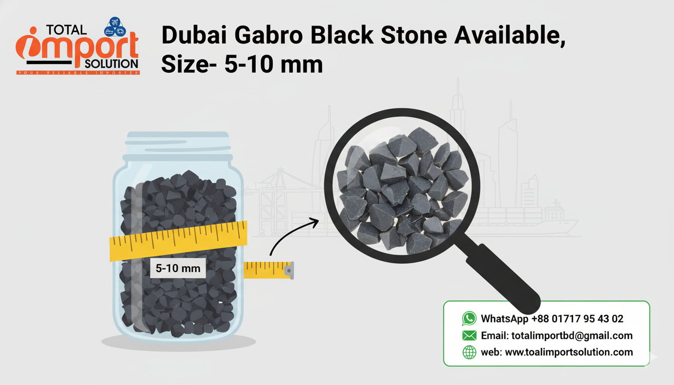 Dubai Gabro Black Stone Available, Size- 5-10 mm