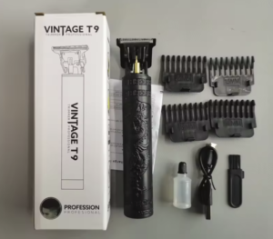 T9 Electric Hair Cutting Machine Rechargeable Barber Trimmer Professional Men's Shaver Vintage Dragon Buddha Stainless Steel