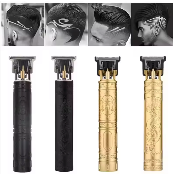 T9 Electric Hair Cutting Machine Rechargeable Barber Trimmer Professional Men's Shaver Vintage Dragon Buddha Stainless Steel - Image 7