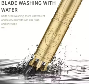 T9 Electric Hair Cutting Machine Rechargeable Barber Trimmer Professional Men's Shaver Vintage Dragon Buddha Stainless Steel