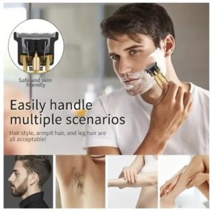 T9 Electric Hair Cutting Machine Rechargeable Barber Trimmer Professional Men's Shaver Vintage Dragon Buddha Stainless Steel